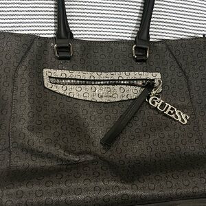 GUESS Black and Silver Tote